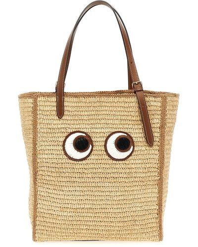 Anya Hindmarch 'eyes N/s' Shopping Bag - Brown