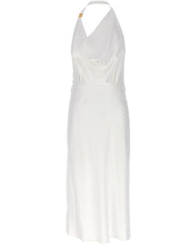 Elisabetta Franchi All Over Logo Dress - White