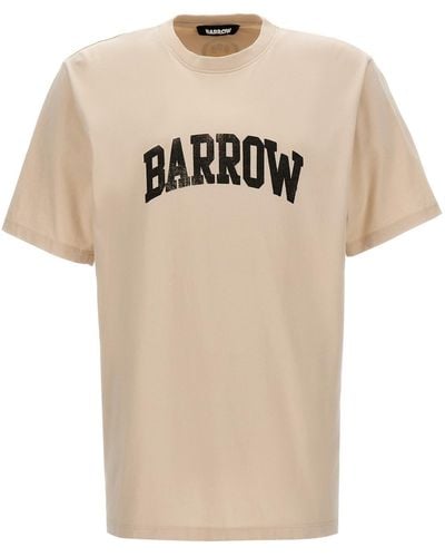 Barrow Logo Print T-shirt - Natural