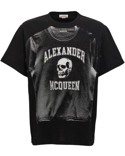 Alexander McQueen Logo Print T-shirt - Black