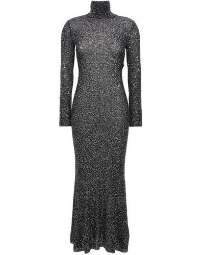 Balenciaga Sequin Maxi Dress - Gray