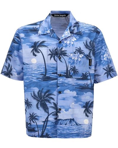 Palm Angels 'sunset' Shirt - Blue