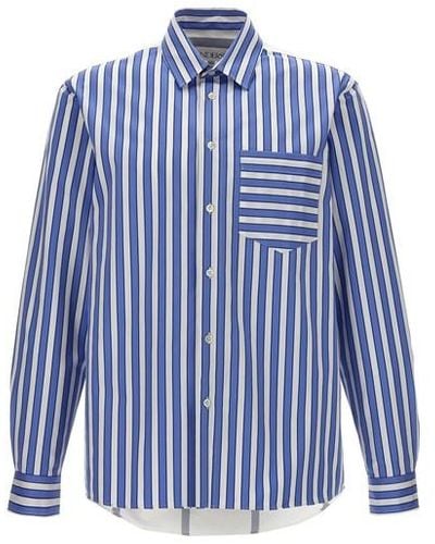 JW Anderson Camicia patchwork - Blu