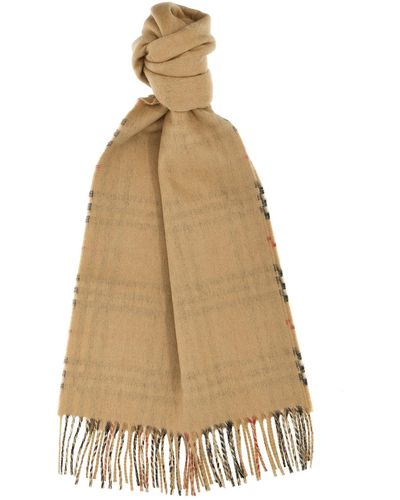 Burberry Check Reversible Scarf - Natural