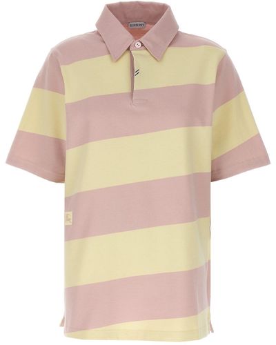 Burberry Logo Striped Polo Shirt - Multicolour