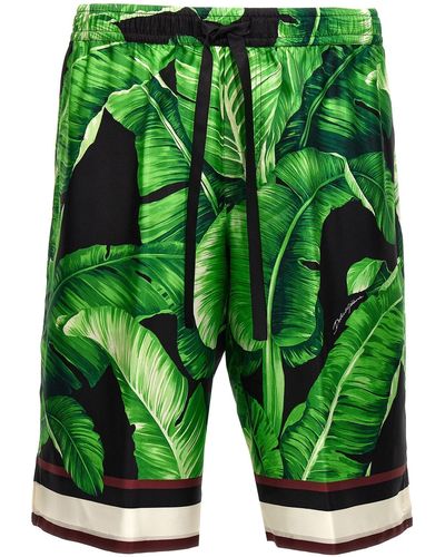 Dolce & Gabbana Bermuda-Shorts Mit All-Over-Druck - Grün
