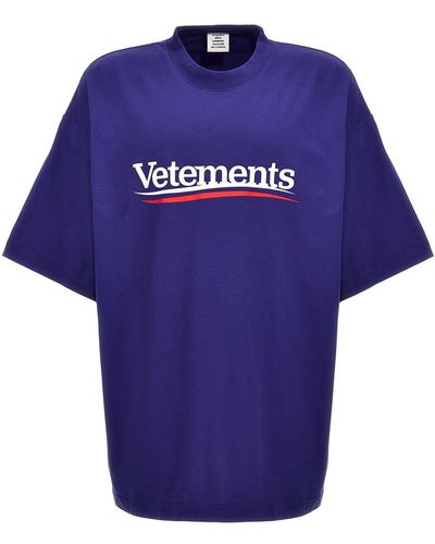 Vetements 'campaign Logo' T-shirt - Blue