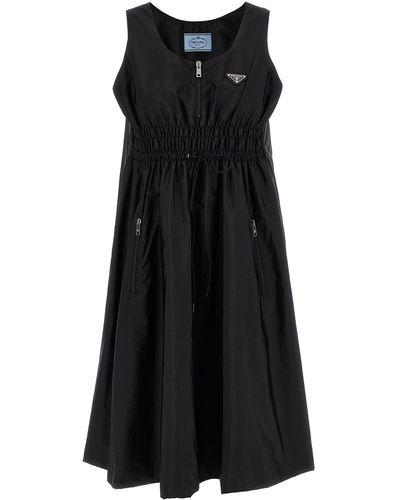 Prada 'piuma' Re-nylon Dress - Black