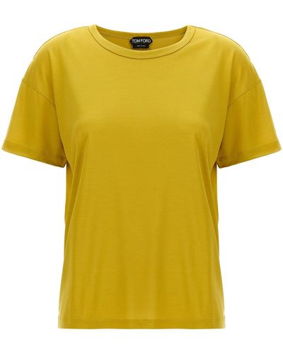 Tom Ford T-Shirt Aus Seide - Gelb