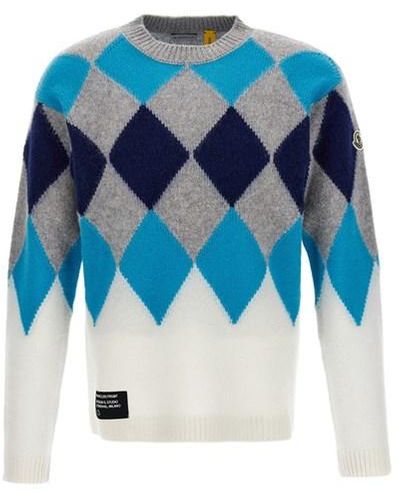Moncler Genius Logo Sweater - Blue