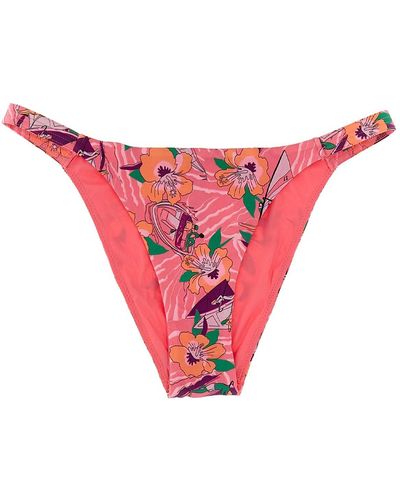 Love Stories Floral Print Bikini Bottoms - Pink