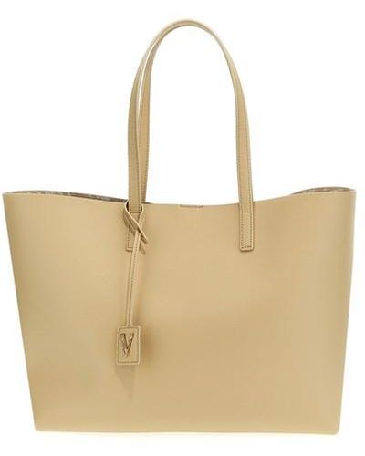 Versace 'virtus' Shopping Bag - Natural