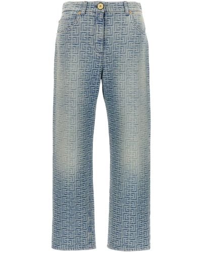 Balmain Jeans "Monogram" - Blau