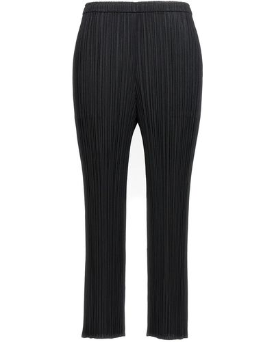 Pleats Please Issey Miyake 'basics' Trousers - Black