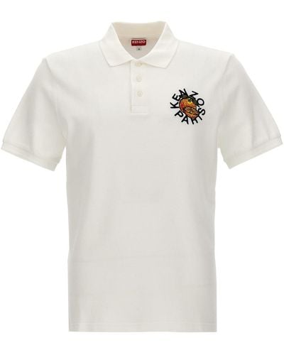KENZO ' Orange' Polo Shirt - White