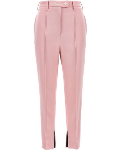 Prada Gabardine Nattè Trousers - Pink