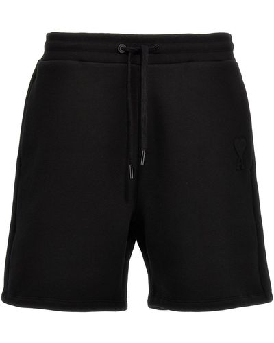 Ami Paris 'ami De Coeur' Bermuda Shorts - Black