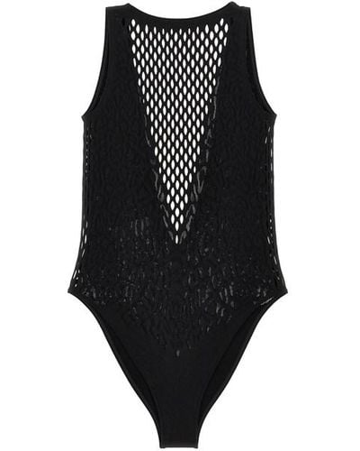 Roberto Cavalli 'anatomic' One-piece Swimsuit - Black