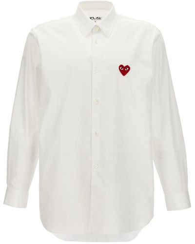 COMME DES GARÇONS PLAY Logo Patch Shirt - White