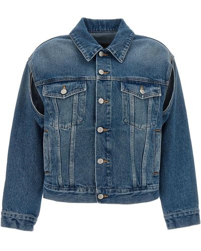 MM6 by Maison Martin Margiela Jeansjacke Mit Offenen Armlöchern - Blau