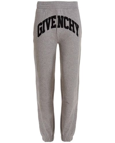 Givenchy Logo Embroidery Joggers - Grey