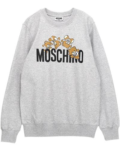 Moschino Logo Print Sweatshirt - White