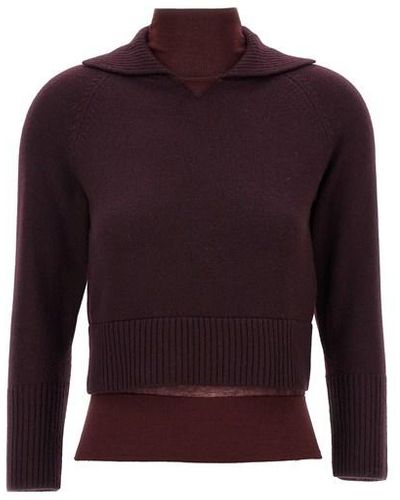 Victoria Beckham Double Layer Sweater - Purple