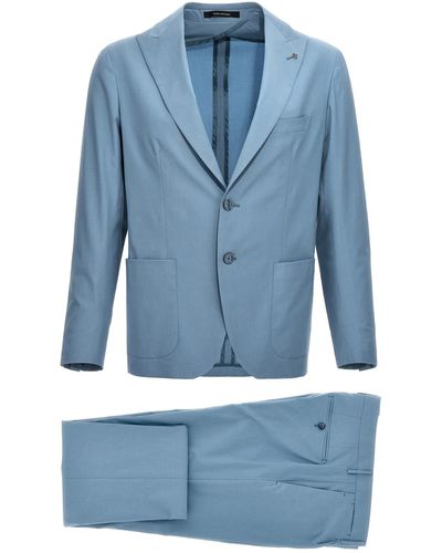 Tagliatore Single-breasted Cool Wool Suit - Blue