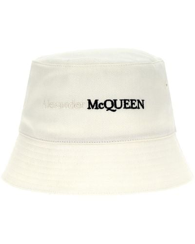 Alexander McQueen Logo Bucket Hat - Natural