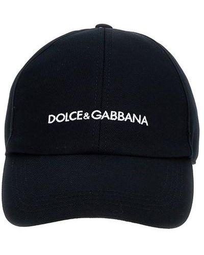 Dolce & Gabbana Cappellino ricamo logo - Blu