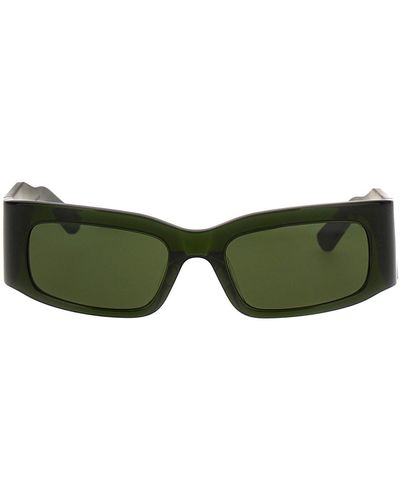 Balenciaga 'paper Rectangle' Sunglasses - Green