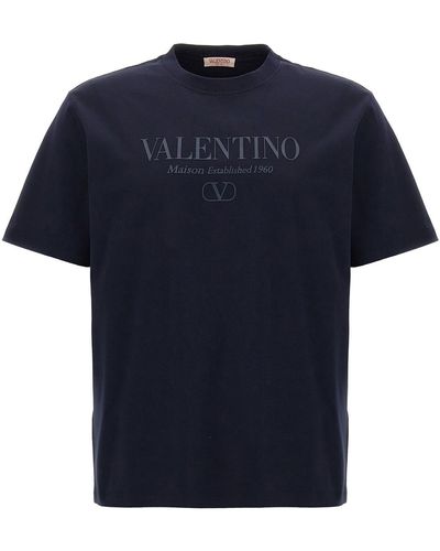 Valentino Garavani T-Shirt Mit Logodruck - Blau