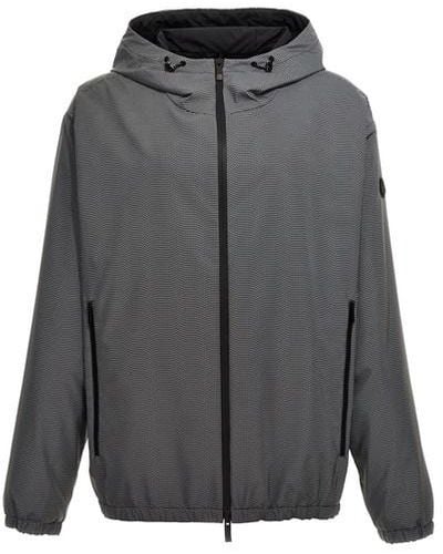Moncler 'sautron' Hooded Jacket - Gray