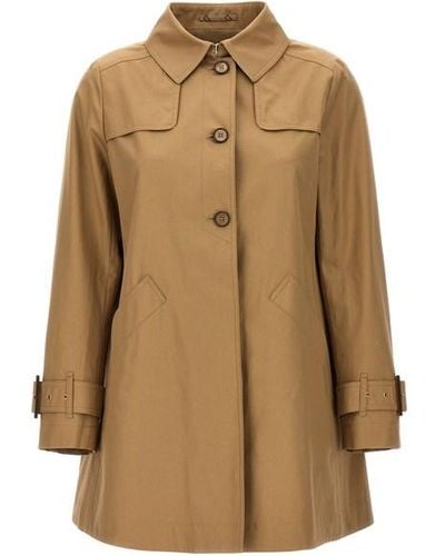 Herno Single-breasted Trench Coat - Brown