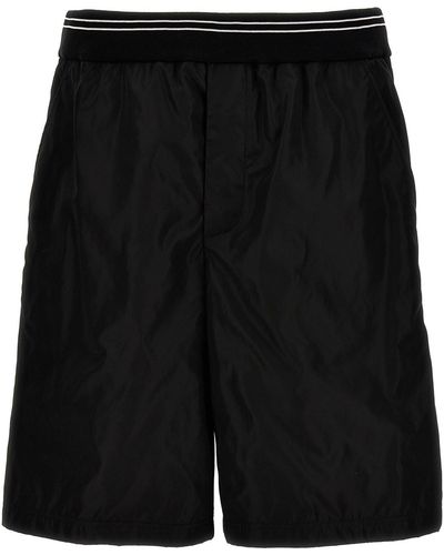 Prada Nulon Feather Bermuda Shorts - Black