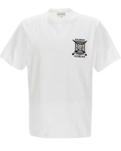 Maison Kitsuné T-Shirt "College Fox" - Weiß
