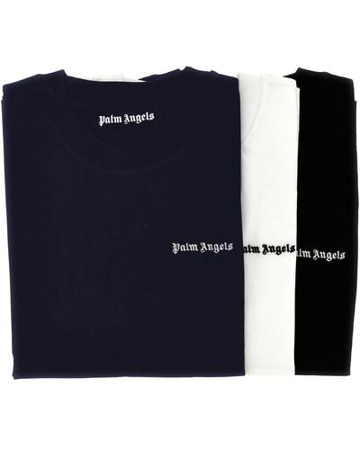Palm Angels 3Er-Pack T-Shirt "Classic Logo" - Blau
