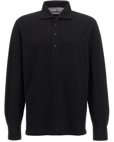 Brunello Cucinelli Cotton Polo Shirt - Black