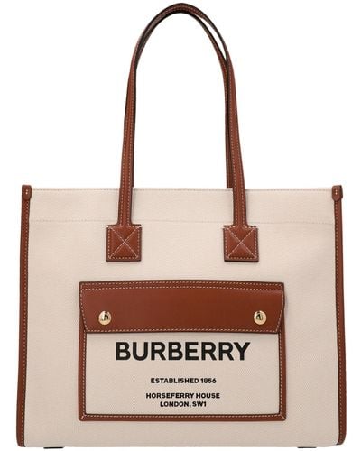 Burberry Medium 'freya' Shopping Bag - Multicolour