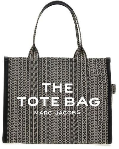 Marc Jacobs 'the Monogram Large Tote' Shopping Bag - Black