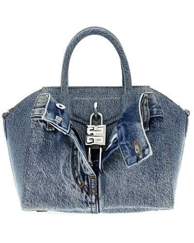 Givenchy Borsa a mano 'Antigona Lock' mini - Blu