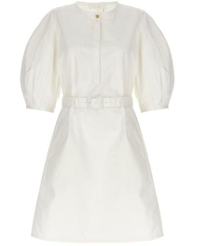 Chloé Belt Dress At The Waist - White