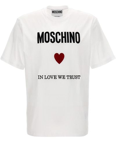 Moschino T-Shirt "In Love We Trust" - Weiß