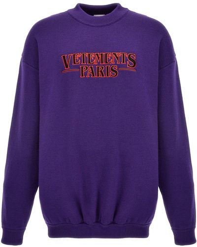 Vetements Paris Jumper - Purple