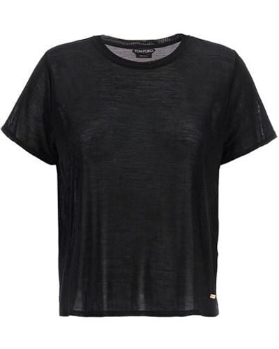 Tom Ford T-shirt seta - Nero