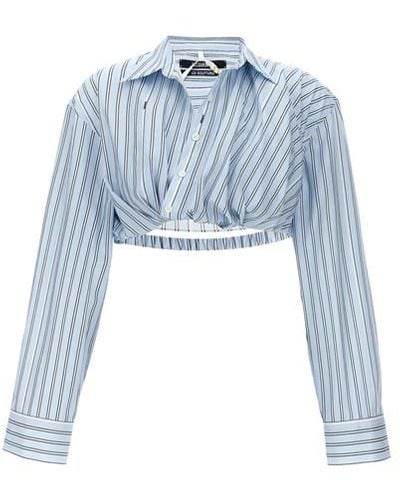Jacquemus Camicia 'La chemise bahia courte' - Blu
