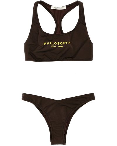 Philosophy Di Lorenzo Serafini Bikini Mit Logodruck - Schwarz