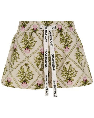 Giambattista Valli Floral Print Shorts - Multicolour