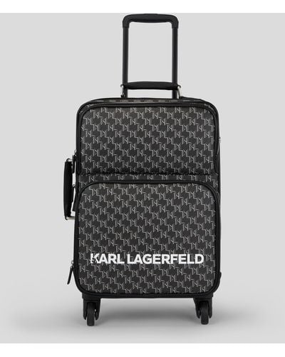 Karl Lagerfeld Valise À Roulettes K/monogram Klassik - Noir