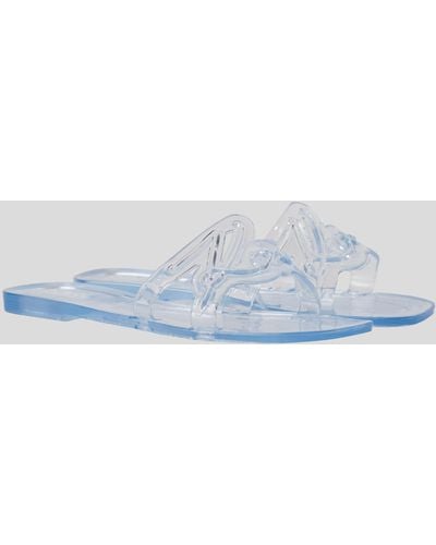 Karl Lagerfeld Signature Jelly Sandals - White